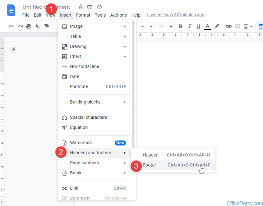 Google Docs Different Footer On Each Page OfficeDemy