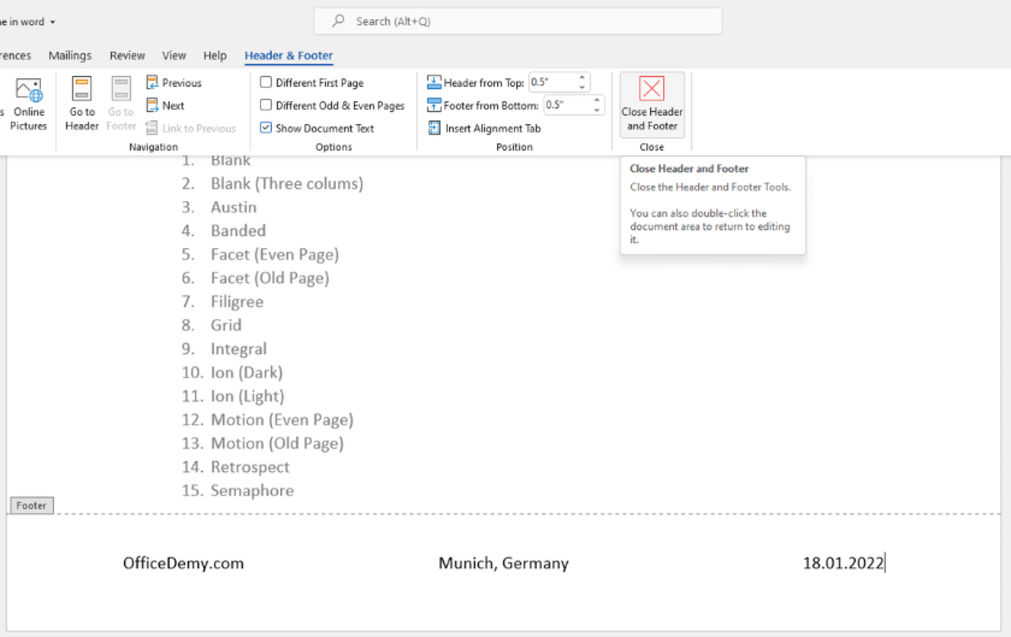 How To Make All Footers The Same In Word