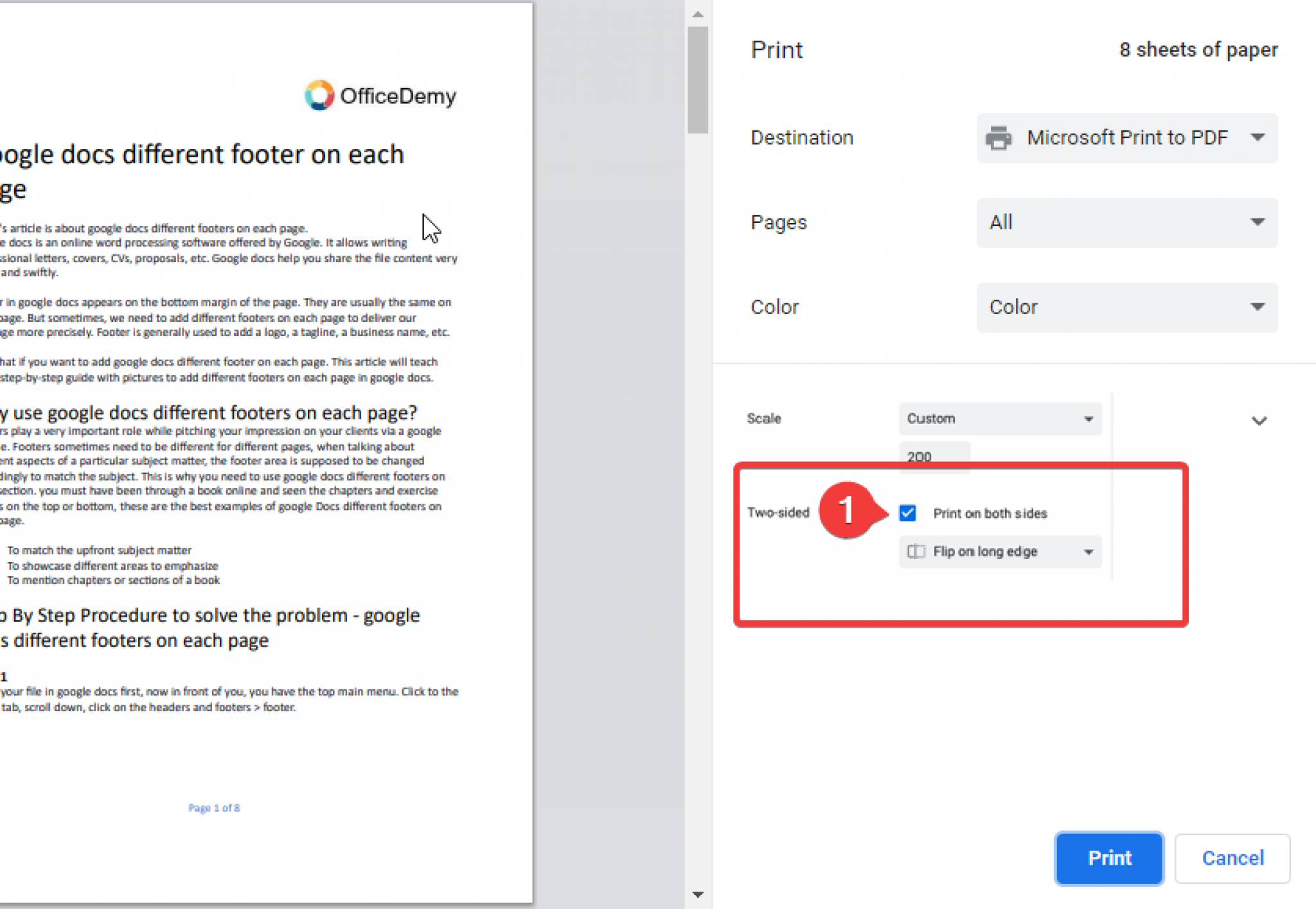 How To Print Double Sided On Google Docs 2 Methods OfficeDemy