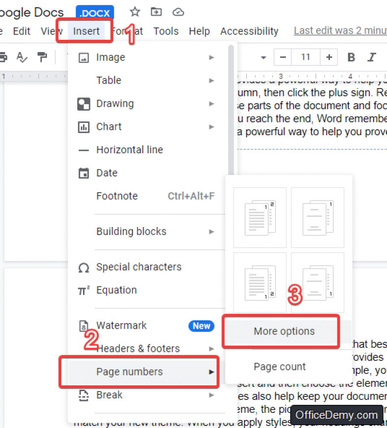 How To Start Page Numbering On Page 3 In Google Docs