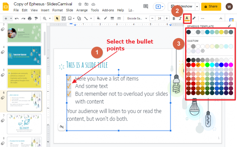 how-to-change-bullet-color-in-google-slides-best-practice