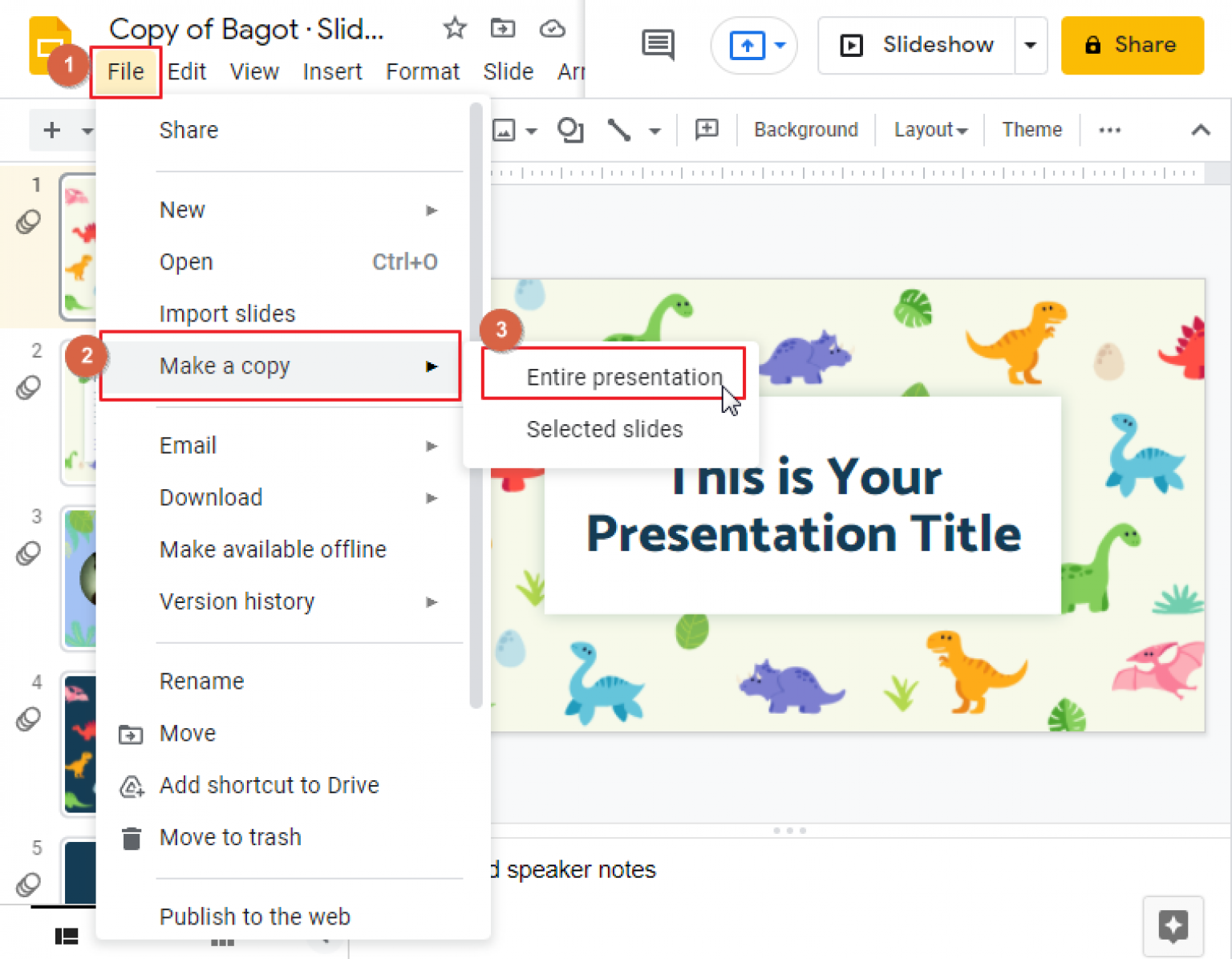 copy presentation google slides