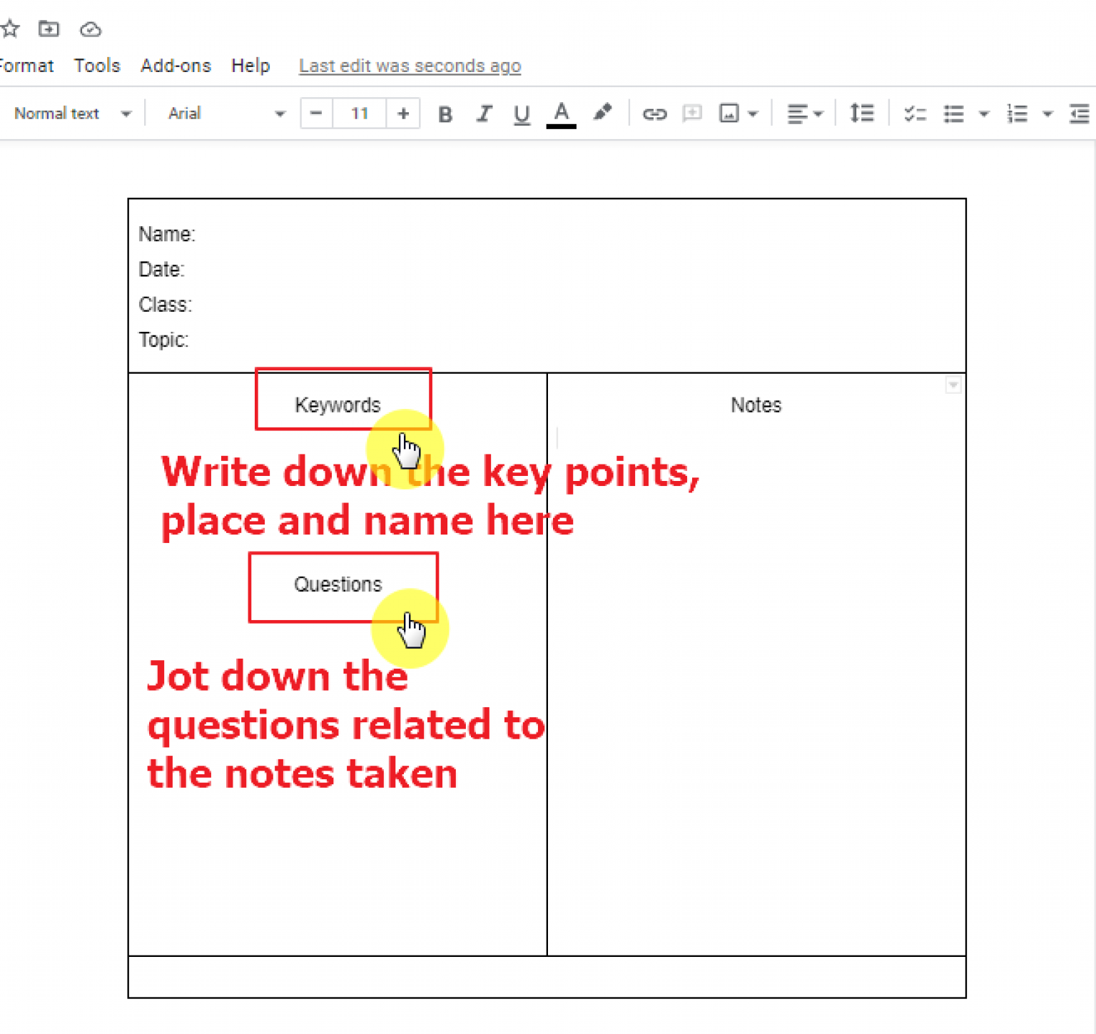 How to Make Cornell Notes Template in Google Docs (Free Template