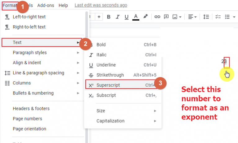 how-to-do-exponents-in-google-docs-3-methods