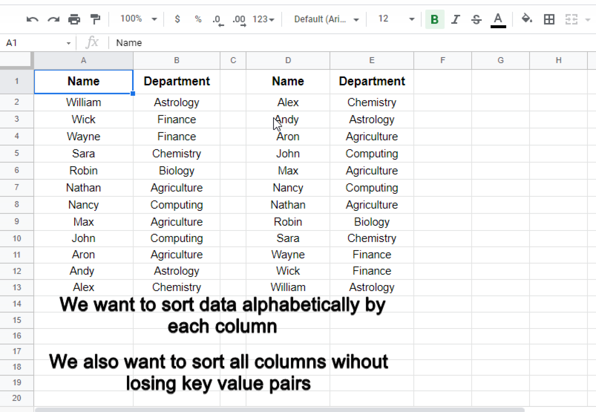 How To Sort Alphabetically In Google Sheets A Z Or Z A OfficeDemy