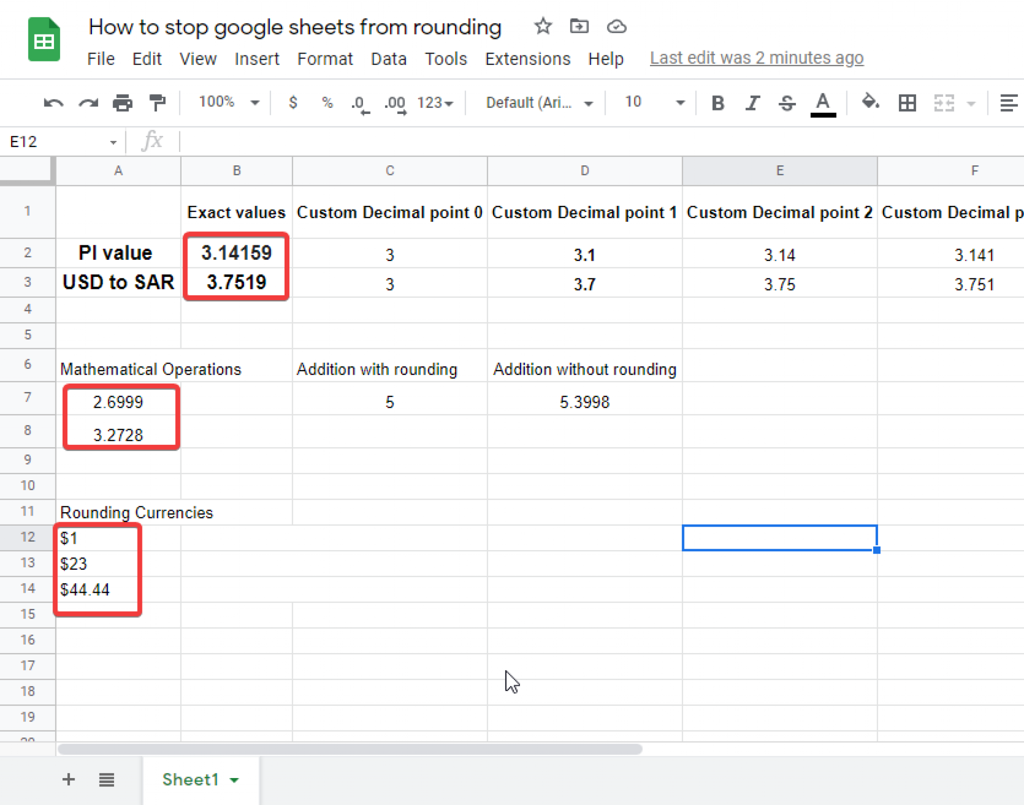 How To Stop Rounding Numbers In Google Sheets