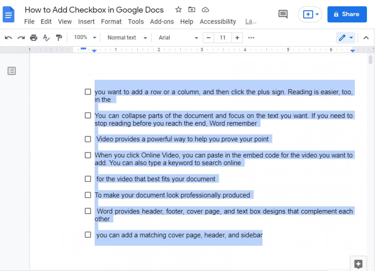 how-to-add-a-checkbox-in-google-docs-3-methods