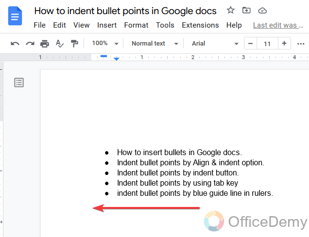 How To Indent Bullet Points In Google Docs 4 Methods 