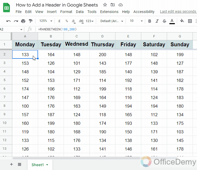 How To Add A Header In Google Sheets 3 Methods 