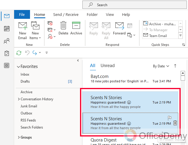 How to pin Emails in Outlook