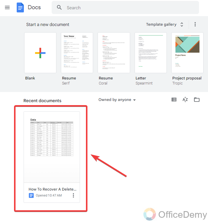 How to Recover a Deleted Google Doc 9