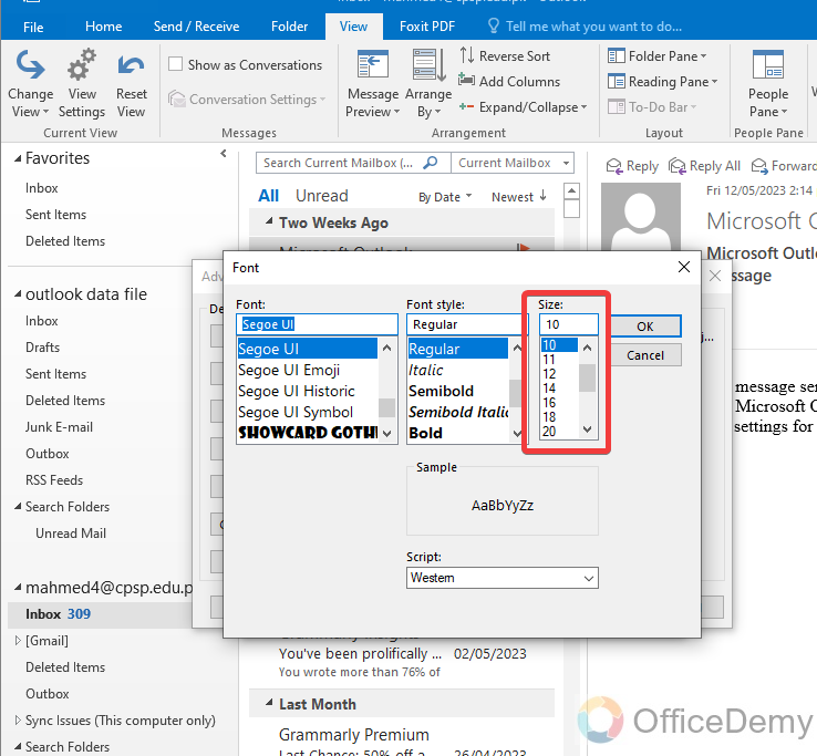 How to Change Font Size in Outlook Email 6